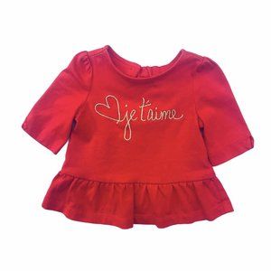 G02-Janie & Jack, 3-6M, l/s cotton knit tee shirt